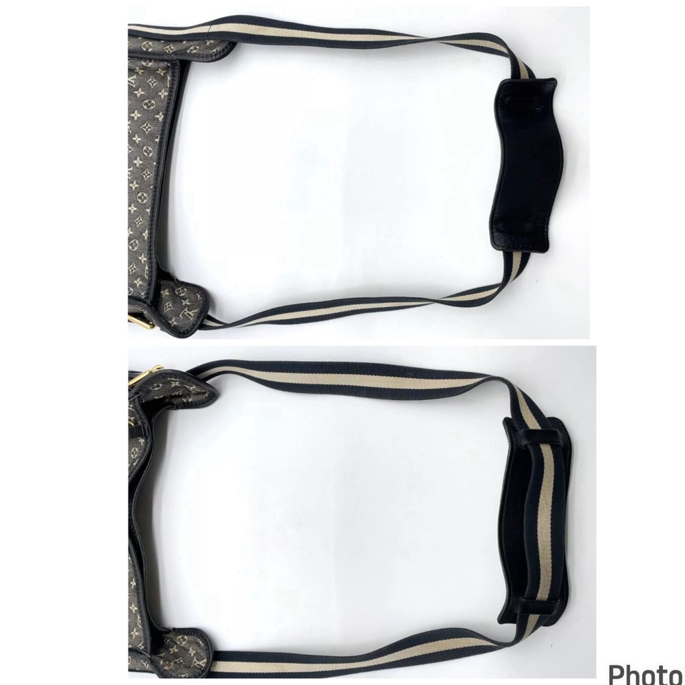 Auth Louis Vuitton Denim Besace Mary Kate Monogram Mini Lin Noir Crossbody - Picture 8 of 11